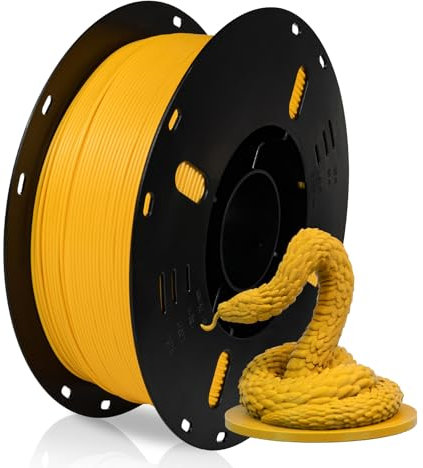 VOXELAB PLA 3D-Drucker-Filament, Maßgenauigkeit +/- 0,02 mm, 1 kg Spule (1,0 kg), 1,75 mm, passend für die meisten FDM-Drucker, Gelb