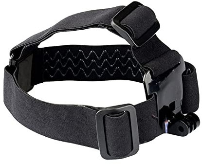 HOTMNTY Casque Bandeau de Tête pour Caméra d'action, Fixation Frontale Head Strap, Fixation Bandeau Support de Tête, Accessoires Compatible avec GoPro Hero5/6/7, DJI, Insta360, Noir, 1 Pièce