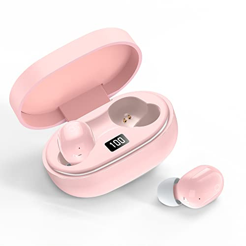 Sungive H15 In-Ear Bluetooth 5.2 Kopfhörer mit ANC, HiFi-Stereo, klarer Mikrofon, 12h Akku, IPX5 wasserdicht, 3.5g Ultraleicht, komfortabel, kompatibel mit iOS/Android,Rosa