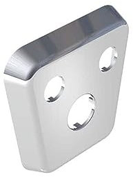 Sanibox Abdeckrosette aus Kunststoff verchromt 120 x 120 x 30 mm zum formschönen Abschluss der Installation - passend für alle Ortwein Original Saniboxen 3