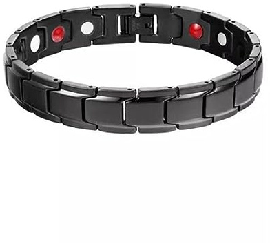 AMZLORD 2er Ultrastarkes Titan Magnetarmband for Damen Männer, Antistatischer Magnet Armbänder Gewichtsverlust Armband, Titanstahl Magnetisches Titan Armband Anti-Ermüdungsband (Schwarz)