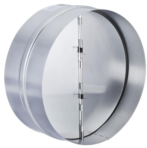 PATIKIL Clapet Anti-Retour, 8 Pouces, Insert d'Écoulement d'Air Pour Tuyau de Ventilation, Obturateur Anti-Refoulement à Sens Unique Pour Ventilateurs d'Extraction de Cuisine