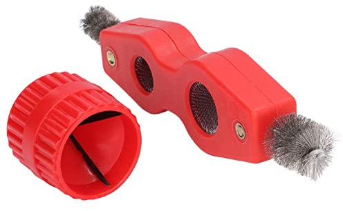 Limpiador de Tuberías de Cobre y Biselador Escariador para Cepillo de Alambre de 2 Piezas Cepillo de Eliminación de óxido para Pulidor de Cepillo de Prueba para Insta para Ccw