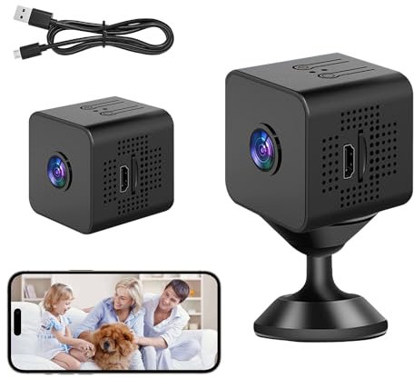 Bqweun 1080p WiFi Mini Kamera Live übertragung Handy, üBerwachungskamera, Smart Home, Videoüberwachung, Camera Indoor