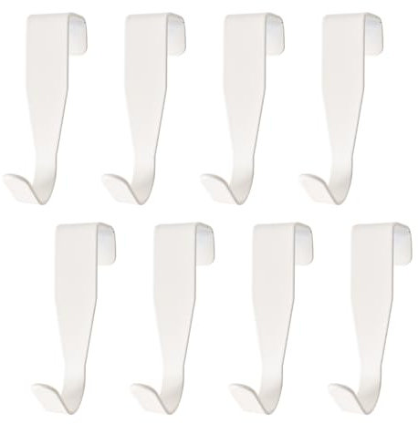 Ganchos Puertas Colgar 8 Piezas Perchero De Puerta, Ganchos Para Colgar En Puertas, Colgador Puerta Cocina, Percha Puerta Baño Acero Inoxidable, Gancho Colgador Para Puerta Para Dormitorio (Blanco)