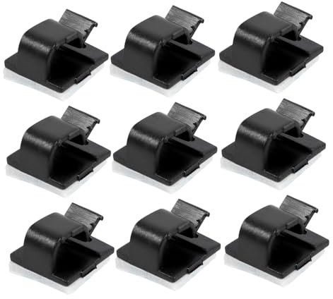 GAROZATION 50stücke Selbstklebende Kabelclips Für Ordentliches Kabelmanagement Universelle Drahthalter Für Tv-kabel Usb-kabel Lichterketten Für Innen Und Außenanwendungen Einfach