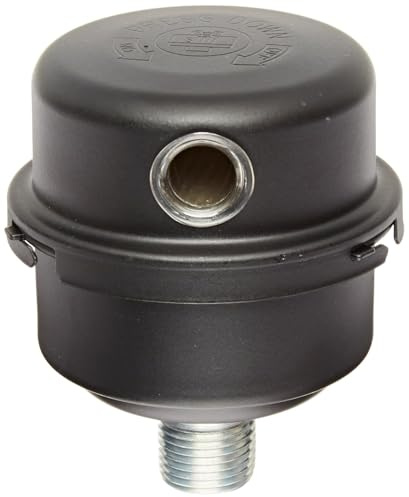 Solberg FS-06-050 Filter Silencer, 1/2 MPT Outlet, 3-13/16 Height, 3-1/4 Diameter, 12 SCFM (4 Pack)