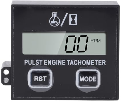 Liten Motorns Varvmätare Vattentät Digital Display för Motorcykel Golfkart ATV -yacht