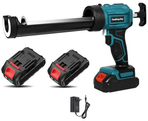 Pistolet à Silicone électrique pour Makita 18V,Pistolet à Cartouche Electrique avec LED,4 Vitesses, 2000mAh,Pistolet à Calfeutrer Electrique Sans Goutte 10oz/300ml pour Remplir,Sceller