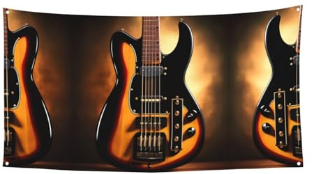 Hintergrundbanner mit Instrumentalgitarre, geeignet für Partys am Meer oder Festivalveranstaltungen usw