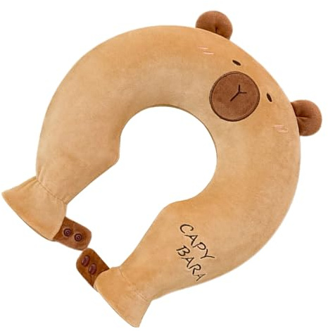 U-Shape Hot Water Bag | Soft PVC Neck Warmer Bottle | Cute Animal Design Heat Pack | 13in 1400ml Reusable Comfort Warmer for Cervical Spine Shoulder Belly Home Office Travel Gift