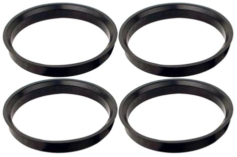 LUOKEKE Zentrierringe 4 Stück Nabenzentrierringe 74,1 x 72,6 mm Radbohrungs-Mittenabstandshalter aus schwarzem Kunststoff for Autoräder, Reifen und Teile, Ersatz