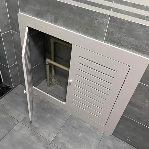 Dubbel vit åtkomstdörr 36x52 | Anpassningsbar PVC-inspektionslucka(50x80cm)