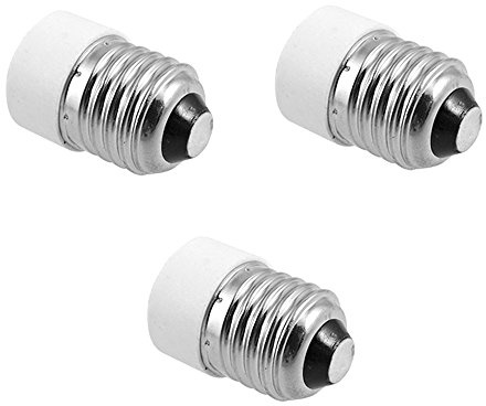 FINELED 3-pack E27 till E14 glödlampa sockel adapter omvandlare, adapter till E14 glödlampa till E27-uttag