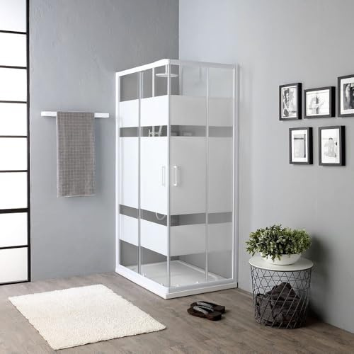 KIAMAMI VALENTINA Duschabtrennung 70x90 cm Glas mit Siebdruck 4 mm billig | Venere