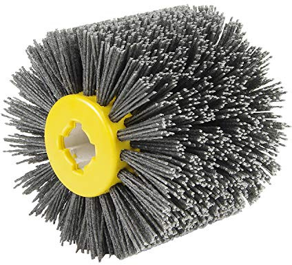 EXLECO Rithjul # 80 korn trumma brännande hjul trådborste 19 mm hål, diameter 120 mm svart
