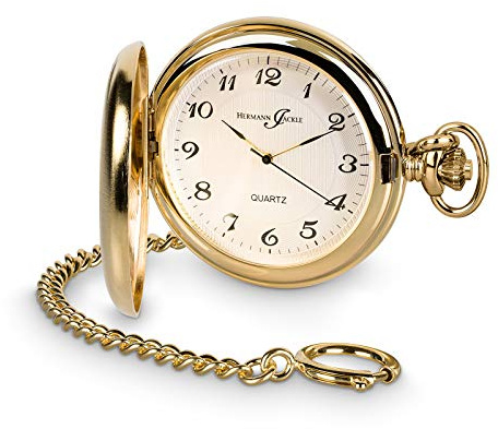 Hermann Jäckle Herren Taschenuhr Todtnau Vergoldet Quarz 50 mm