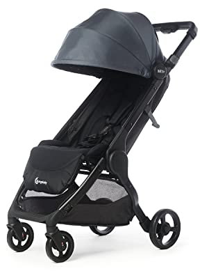 Ergobaby Metro+ Kinderwagen Buggy mit Liegefunktion, Kinder-Buggy Zusammenklappbar Autositz Kompatibel Klein Leicht Kompakt, Slate Grey