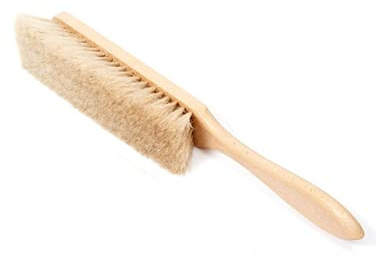 Fornoservice - Brosse de nettoyage pour farine en crin véritable avec poignée en bois de 43 cm - Professionnel pour laboratoire, pâtisserie, boulangerie, pizzeria