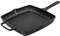 Prestige x Nadiya Cast Iron Griddle Pan - Pre Seasoned Square Cast Iron Pan 25cm, Induction suitable, BBQ & Oven Safe, Toxin Free Cast Iron Skillet Griddle Pan,Black
