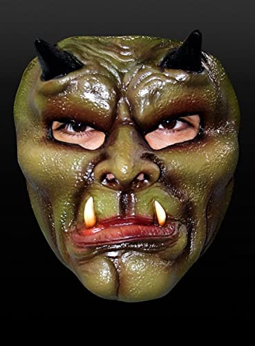 Maskworld Ork Maske aus Latex - Erwachsenen Horror Kostüm Halbmaske - ideal auch für Karneval, Motto- & Grusel-Party