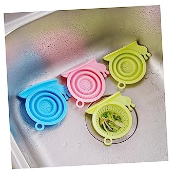 DOITOOL Crépine Évier Silicone Filtre à Déchets pour Évier de Cuisine et Salle de Bain Crépine Filtrante pour Égout