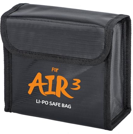 XBERSTAR Batterietasche, Feuerfeste Explosionsgeschützte Lipo Batterie, sichere Tasche, Lipo Batterieschutz-Tasche für DJI Mavic Air 2S, Drei Batterietaschen für DJI Mavic Air 2 Zubehör