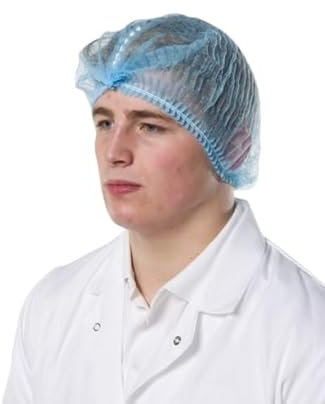 RS PRO Polypropylen Einweg Haarnetz, Blau Einheitsgröße, 100Stück Stück, Packung a 100 Stück