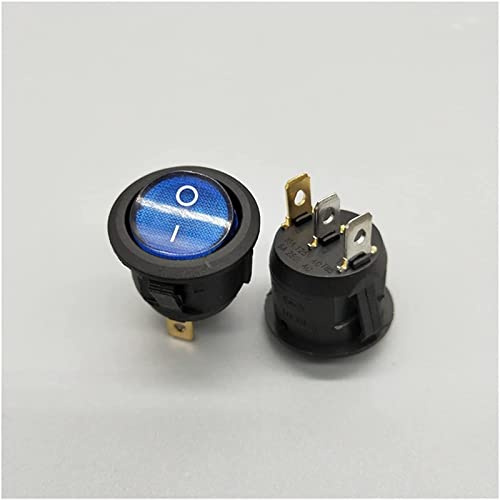 Wippschalter 1 Stück KCd1 20 mm 3-poliger LED-Schalter 10 A 12 V Lampen-Netzschalter Aufzug Auto-Knopf Licht Ein/Runder Wippschalter elektronischer Schalter
