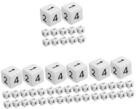 Toyvian 120stücke Weiße Seitige Acryl-dice Mit Arabischen Ziffern Spielwürfel Für Brettspiele Und Partys Leicht Und Tragbar Für Spieleabende