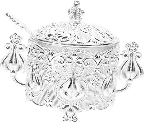 Ciieeo 1juego Azucarero Vintage De Zinc Con Tapa Contenedor De Condimentos Para Sal y Especias Para Cocina y Restaurantes