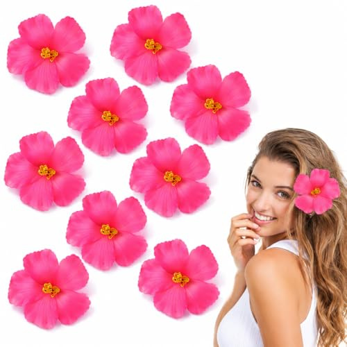 Garneck Hibiskusblüten Hibiskus Pflanze Hawaii Party Deko Hawaiianische Künstlich 10 Stück Dekoration Für Zuhause Palmen Blumengirlande Poolparty Gartenparty Blumenkette Geburtstagsdeko Beach Blumen