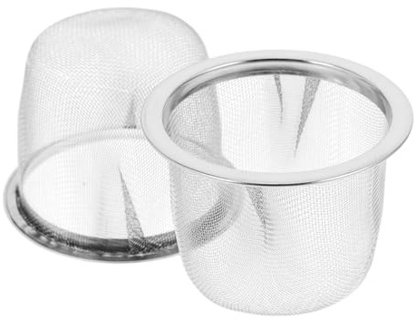 Cabilock Tea Filter Strainer Basket 2 Pack Stainless Steel Small Loose Leaf Tea Infuser for Home and Office Brewing Fine Mesh Diffuser for Separation
