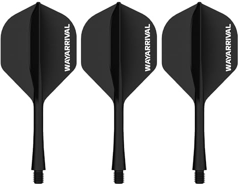 WayArrival Integrerade pilflygningar, allt-i-ett-pilflights och stjälkar för okrossbar användning, universell 2BA passar för omedelbar installation, PP-material integrerade dartflygningar och axlar