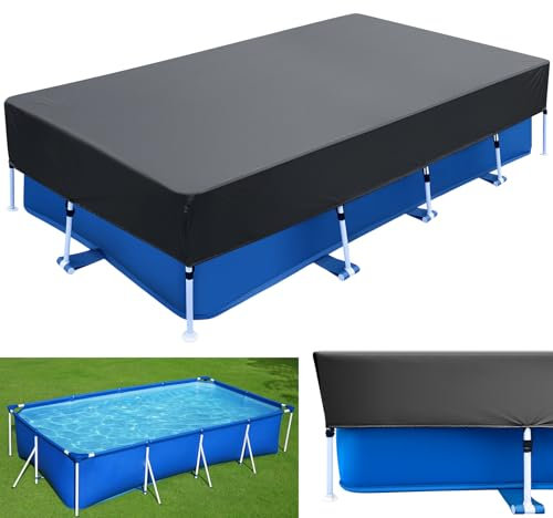 177 x 87 Rectangle Pool Covers Drawstring 14 ft for 178 x 87 Rectangular Frame Solar Swimming Pools