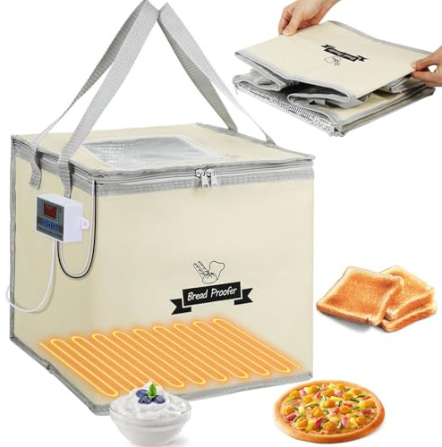YCKJXSMA Bread Dough Proofing Box, Foldable Bread Proofer with Precision Temperature Control and Visible Window, Proofing Box for Making Sourdough, Yogurt, Handmade Soap, Natto