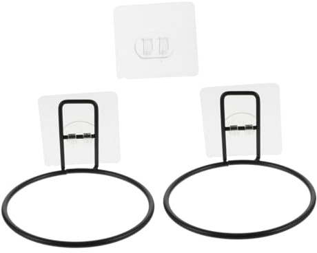 Garneck Support Mural en Fer pour Gamelles d'animaux, Cadre Fixe Suspendu, Lot De 2 Supports pour Bol Alimentaire, Montage sans Perçage, Adapté Aux Chats Et Petits Chiens, Usage Intérieur