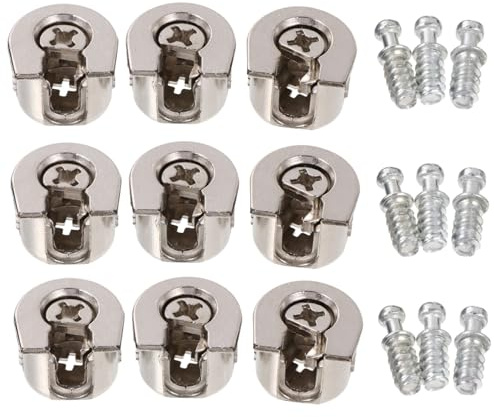 LIGIGWASH 10pièces Connecteurs Angle Excentriques Pour Meubles Fixations à Vis Pour Armoires Et Commodes Assemblage Rapide Et Robuste Pour Meubles De Cuisine