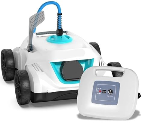 AYJYZHIAG Limpiafondos automático, Robot Aspirador for Piscinas elevadas con Cable Flotante Giratorio de 10 m - Orca 800 Mate, Color Blanco