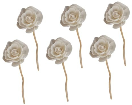 ERINGOGO 6 Varillas Difusoras de Aroma de Ratán Aromático 6 Piezas para Difusor de Aceites Esenciales Varillas Aromáticas para Ambientador Natural y Decoración de Hogar