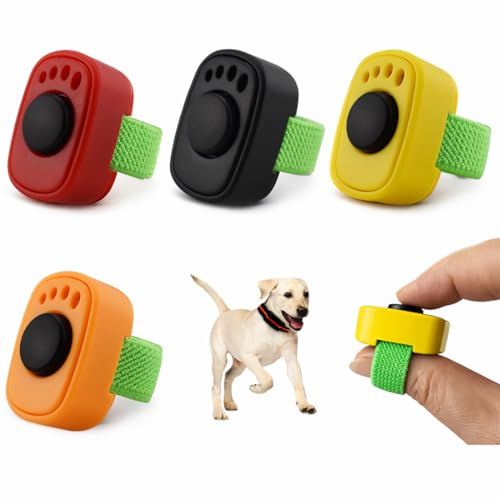 UYVPAER 4 Clicker Para Adiestramiento Perro, Clicker Para Perros Botón Grande, Clics De Entrenamiento Para Perros, Para La Muñeca Perro Gato Caballo