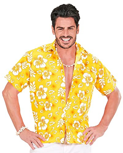 W WIDMANN MILANO Party Fashion - Chemise hawaïenne homme, chemise à fleurs, beach party, déguisements de carnaval