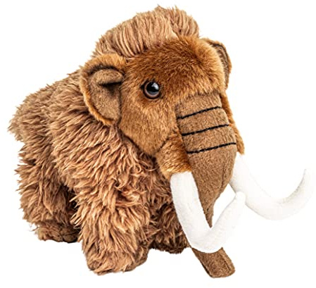 Uni-Toys - Mammouth - 16 cm (Hauteur) - Mammut, Animal Sauvage préhistorique - Peluche, Doudou, Marron