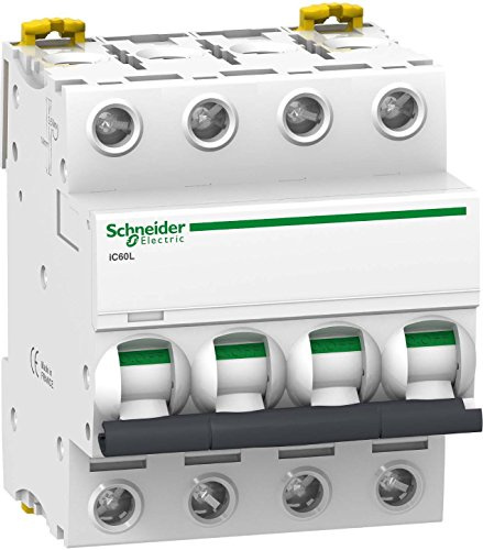 Schneider A9F92463 Disjoncteur iC60L 4P 63A Z 15kA
