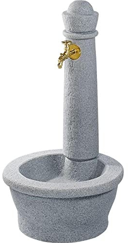 GARANTIA Roma Fontaine Gris Granit Clair avec Robinet Nostalgie - Fontaine exterieure de Jardin, Fontaines extérieures, Fontaine Jardin, Fontaine de Jardin, Fontaine de Jardin Exterieur