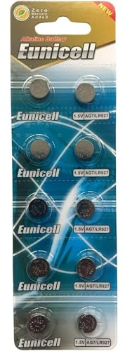 20 x Eunicell AG7 Alcaline Piles Plates Batterie Cellule - G7 LR57 LR57SW LR926 LR926SW SR926W L926E LR927 LR927SW 395 399-1,5 Volt