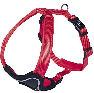 Nobby Komfort Geschirr Classic Preno, rot/rot L: 60-75 cm, B: 30 mm, 1 Stück