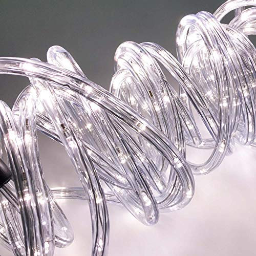 LED Lichterschlauch Warmweiß 216 LED Weihnachtsbeleuchtung 9 Meter Weihnachtsdekoration für Innen und Aussen