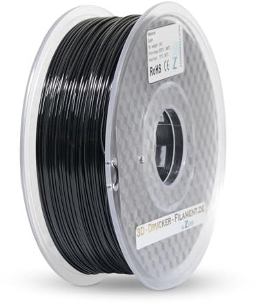 Z3D® PETG 2,85mm SCHWARZ 1kg 3D Drucker Filament - hochwertig, hohe Festigkeit & Zähigkeit, ideal für technische Teile & Prototypen