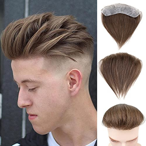 Lordhair Toupet Herren - Europäisches Echthaar Toupet, V-LOOP Skin Toupet für Männer, Toupet Echthaar Männer